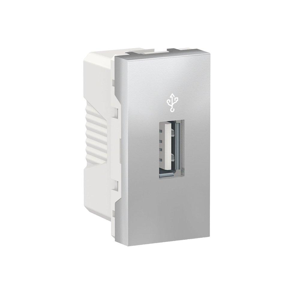 USB-коннектор 1 модуль алюміній