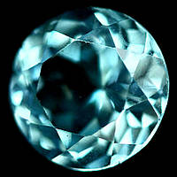 3.39 карат Природний Небесний блакитний топаз Бразилії коло 9 мм