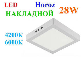 Накладної Світлодіодний світильник LED 28W 4200K, 6000K Квадрат Horoz Arina-28