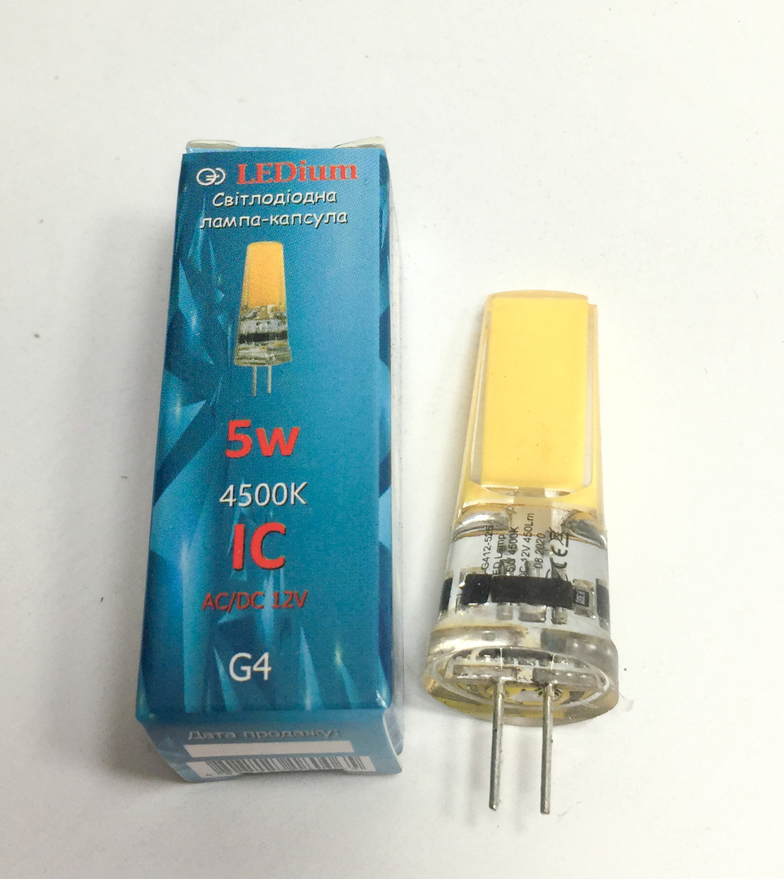 Світлодіодна лампа Biom G4 3.5 W 4500К 220V в силіконі