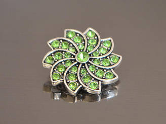 Кнопка Noosa кручений Квітка, салатовий #59