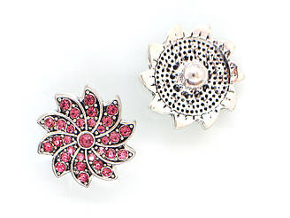 Кнопка Noosa крученя Квітка, білий #62