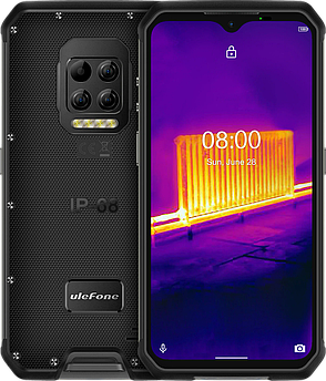 Ulefone Armor 9 8/128 Gb Black, Тепловізор, NFC, 4G, IP69K, Дисплей 6.3", Захищений смартфон із тепловізом!