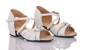 Туфлі для бальних танців "Тетяна" біла шкіра