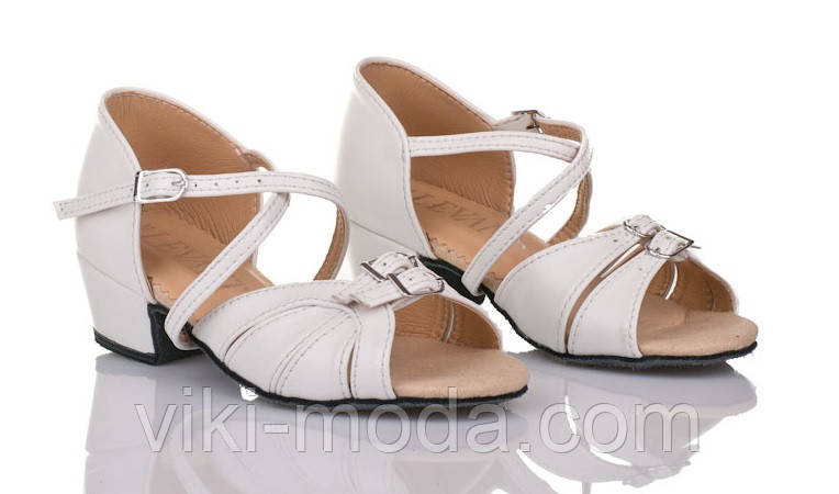 Туфлі для бальних танців "Тетяна" біла шкіра, фото 1