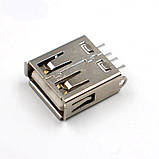 USB 2.0 A Male, розбірний роз'єм мама, чорний, фото 4