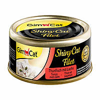 Консервы Gimpet Shiny Cat Filet Тунец с лососем в соусе, 70 г