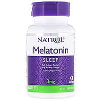 ОРИГІНАЛ!Natrol, Мелатонін Melatonin, 3 мг 60 таблеток виробництва США