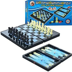 Дитяча гра 3в1 Шахи шашки нарди MC 1178/8899 в коробці