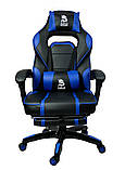 Спортивне крісло Кресло спортивное  DEUS LARGE чорно-синє Ігрове крісло для компютера Кресло компьютерное, фото 3
