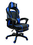 Спортивне крісло компютерне DEUS LARGE СИНЄ Компьютерное кресло Стул игровой Геймерське крісло офісне Кресло, фото 8