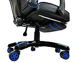 Спортивне крісло компютерне DEUS LARGE СИНЄ Компьютерное кресло Стул игровой Геймерське крісло офісне Кресло, фото 4