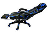 Спортивне крісло Кресло спортивное  DEUS LARGE чорно-синє Ігрове крісло для компютера Кресло компьютерное, фото 8