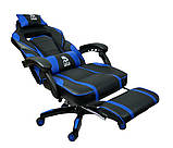 Спортивне крісло компютерне DEUS LARGE СИНЄ Компьютерное кресло Стул игровой Геймерське крісло офісне Кресло, фото 7