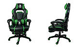 Спортивне крісло офісне DEUS LARGE зелене Ігрове крісло Компьютерное кресло спортивное для гравців, фото 3
