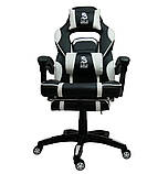 Спортивное кресло с подставкой и подушкам Крісло спортивне геймерське БІЛЕ DEUS LARGE Крісло Стул Кресло, фото 2