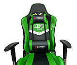 Крісло Ігрове EXTREME ZERO GREEN Кресло игровое Геймерское кресло с подставкой + ПОДУШКИ стул спортивний, фото 3