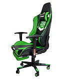 Крісло Ігрове EXTREME ZERO GREEN Кресло игровое Геймерское кресло с подставкой + ПОДУШКИ стул спортивний, фото 10