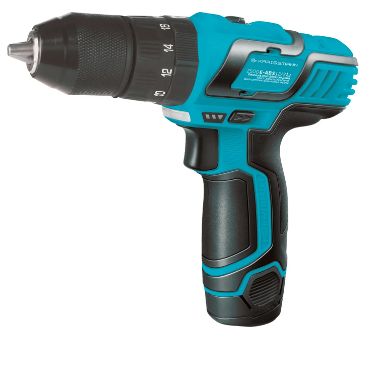 Акумуляторний шурупокрут Kraissmann 2500 E-ABS 12/2 Li (ударний), фото 1