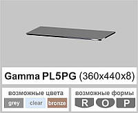 Полки стекло настенные навесные прямоугольные Commus PL5 PG (360х440х8мм)