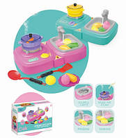 Кухня QC-5B плита,кран з водою,посуд, в кор.33*21*13,6 см