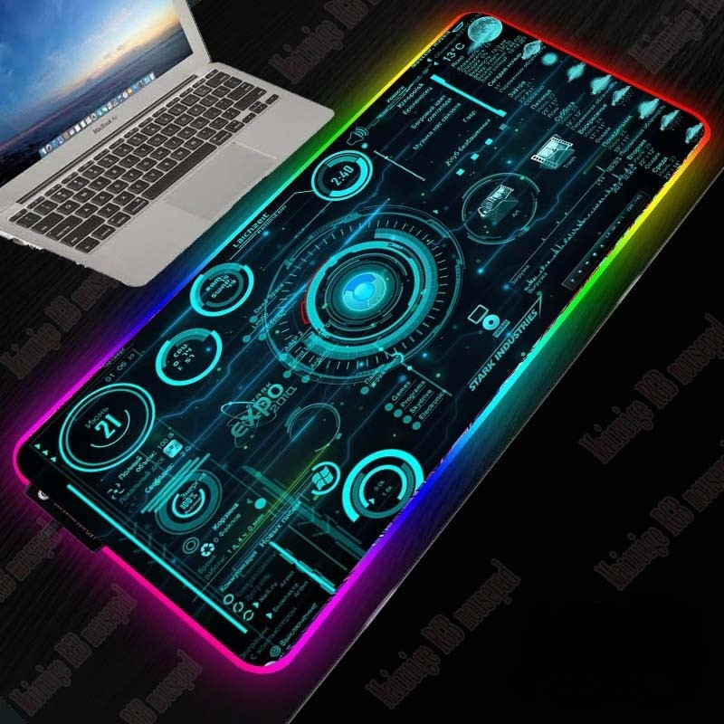 Великий геймерський RGB килимок із підсвіткою для миші 30 * 80 см
