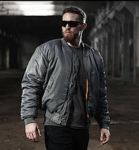 Куртка льотна бомбер репліка ESDY MA-1 Flight Jacket сіра демісезонна