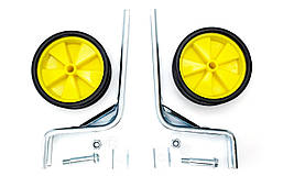Опорні (тренувальні) колеса посилені FSK-BH-214 для дитячі матраци. вів. 12"-20" жовті з чорним (жовтий з