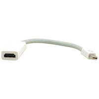Перехідник-конвертер Mini DisplayPort (M) - HDMI (F) TRY Plug кабель 0.2м білий #