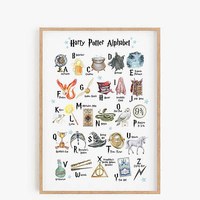 Постер Harry Potter Alphabet формат А3 NEHILO без рам