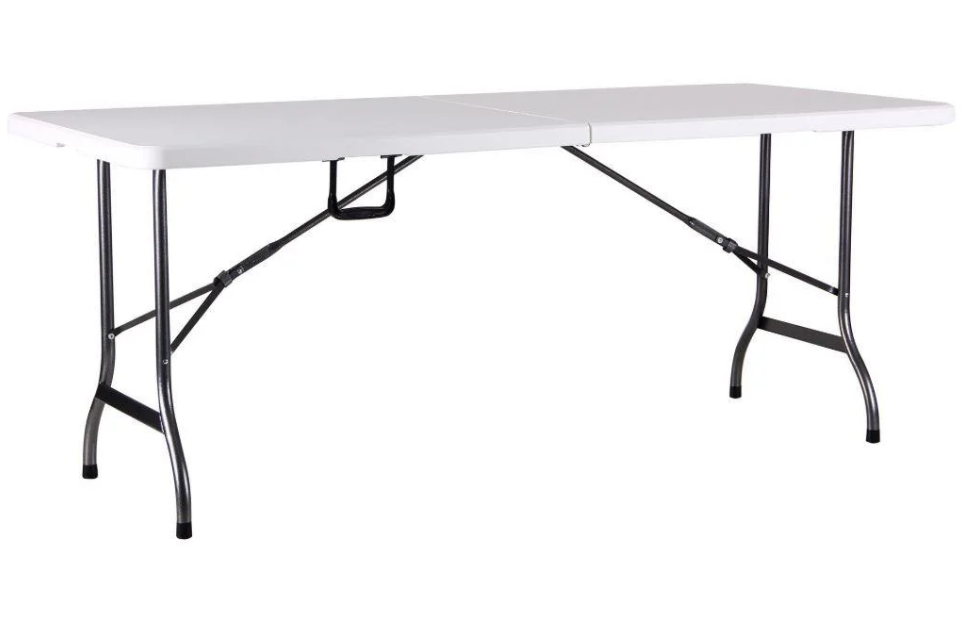 Стіл складаний Крайслер 180*75*74 пластик білий, фото 1