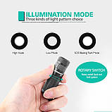 Кишеньковий ліхтар Nicron B10+Aкумулятор 16340 (200LM, Cree XP-E2 R3, USB) мініліхтарик із роторним керуванням, фото 8