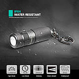 Кишеньковий ліхтар Nicron B10+Aкумулятор 16340 (200LM, Cree XP-E2 R3, USB) мініліхтарик із роторним керуванням, фото 2