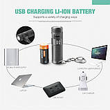 Кишеньковий ліхтар Nicron B10+Aкумулятор 16340 (200LM, Cree XP-E2 R3, USB) мініліхтарик із роторним керуванням, фото 9