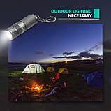 Кишеньковий ліхтар Nicron B10+Aкумулятор 16340 (200LM, Cree XP-E2 R3, USB) мініліхтарик із роторним керуванням, фото 4