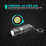 Кишеньковий ліхтар Nicron B10+Aкумулятор 16340 (200LM, Cree XP-E2 R3, USB) мініліхтарик із роторним керуванням, фото 6