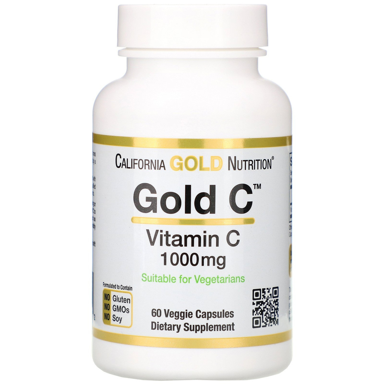 California Gold Nutrition Gold C, Vitamin C, 1,000 mg, Витамин С, (60 капс.)