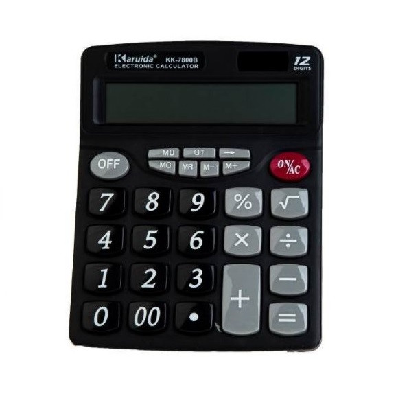 Калькулятор чисел Karuida KK 7800B, для дому та роботи, чорний