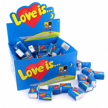 Блок жвачек "Love Is.." Полуниця-банан