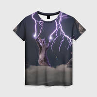 Футболка 3D з принтом "Блискавка"