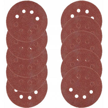 Абразивні диски (шкірки) 180 мм 10 шт. VERKE (210 зерно) V44198, фото 1