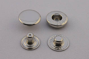 Кнопка альфа нержавейка, діаметр - 15 мм, колір - нікель, в упаковці - 10 шт, артикул СК 5694