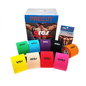 Кінезіо тейпи нарізані Ares Precut 25см х 20шт (Різні кольори)