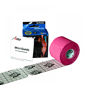 Кінезіо тейпи нарізані Ares Precut 25см х 20шт (рожевий)