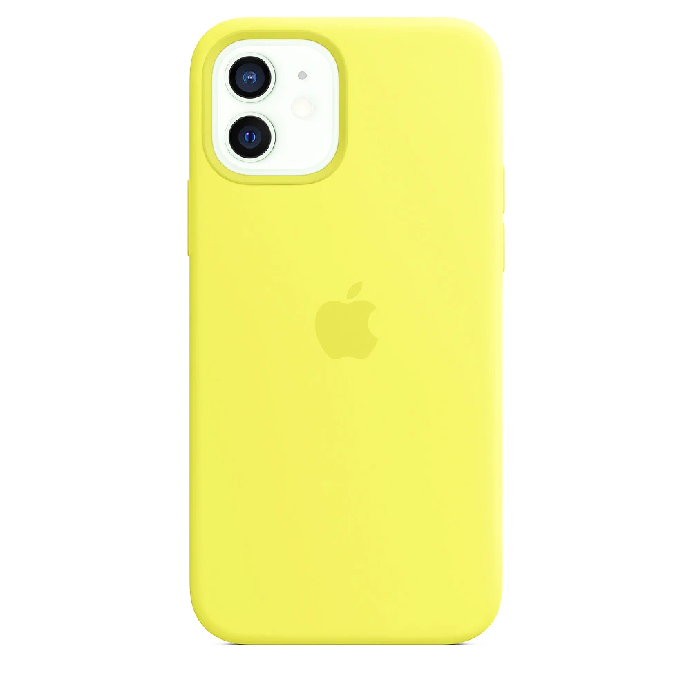 Чохол Silicone case для IPhone 12 Flash лимонний