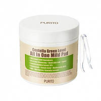 Увлажняющие пэды с центеллой для очищения кожи Centella Green Level All In One Mild Pad 70 pad - Purito