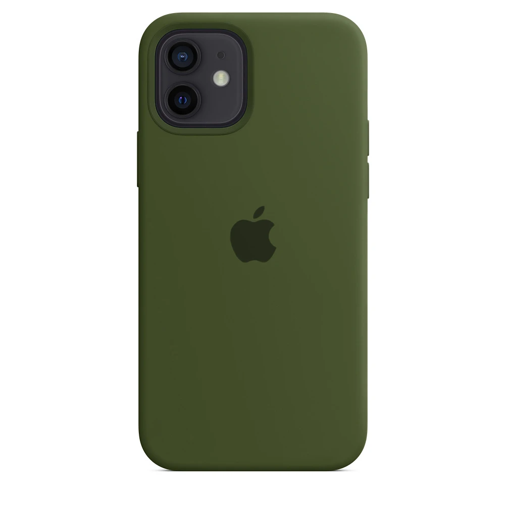 Чохол Silicone case для IPhone 12 Khaki хакі