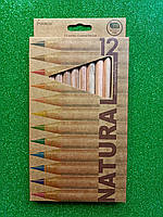 Набір кольорових олівців Marco 12 кольорів Natural Jambo+точилка