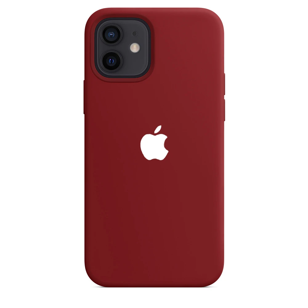 Чохол Silicone case для IPhone 12 Mini Product red темно-червоний