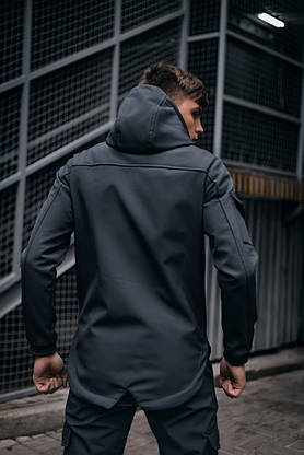 Чоловічий костюм Softshell хакі демісезонний Intruder. Куртка чоловіча , штани утеплені + Ключниця, фото 2